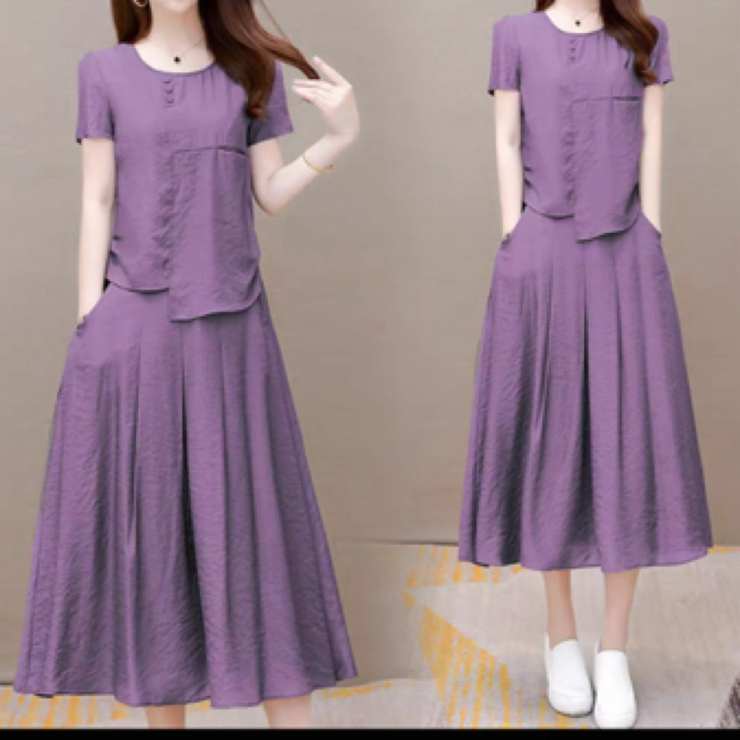 A0391夏季新款高端气质奢华真两件套裙子