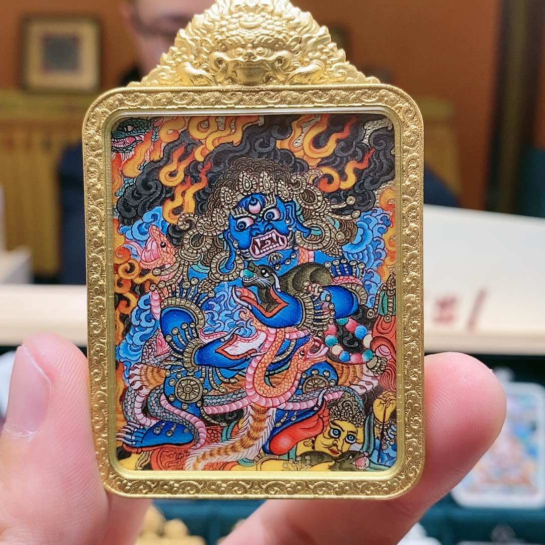 吊坠唐卡纯手绘热贡