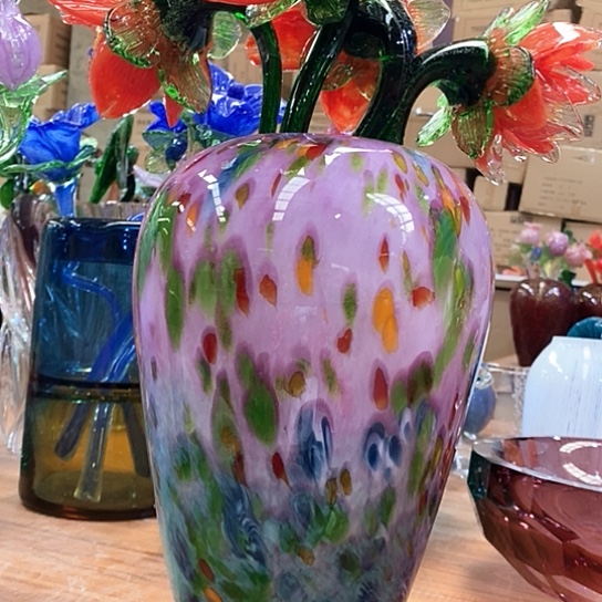 琉璃花瓶高31厘米口径9厘米