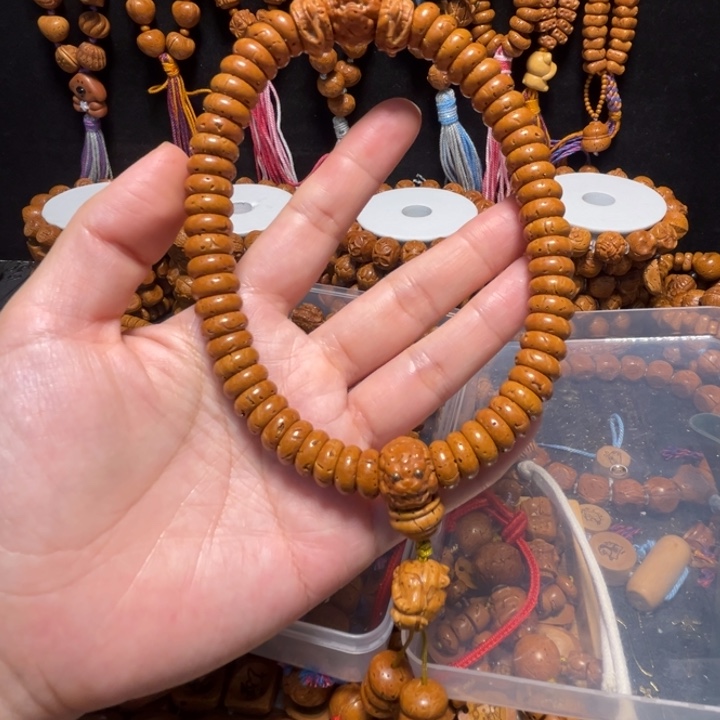 改***变手串桃核金饭碗手持