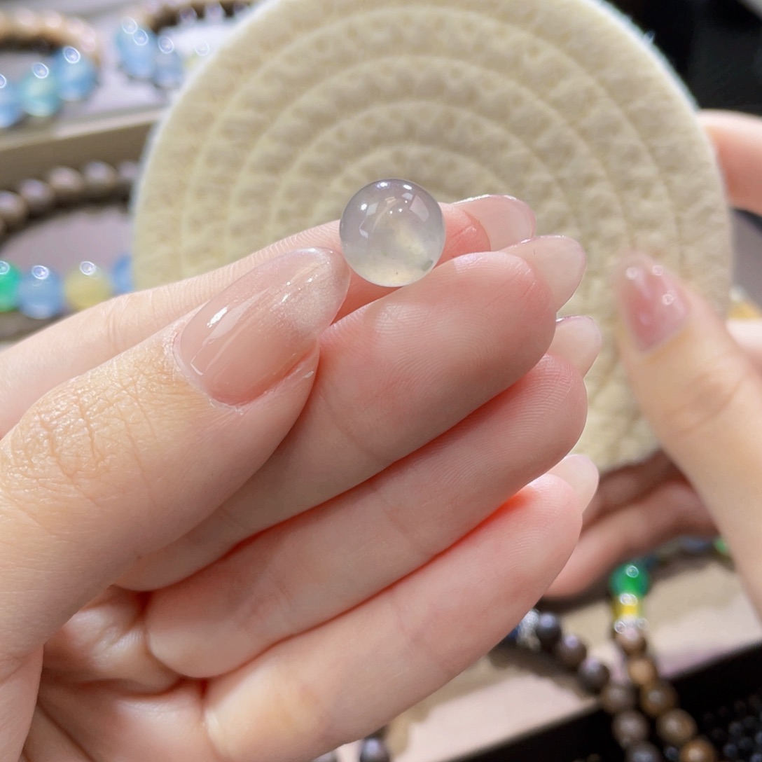 翡翠未镶嵌手链卡10.9冰咖