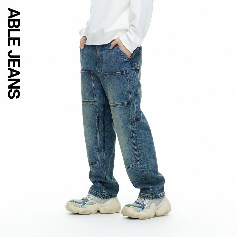 ABLE JEANS【木匠宽松直筒裤】冬季新款宽松直筒牛仔裤801636