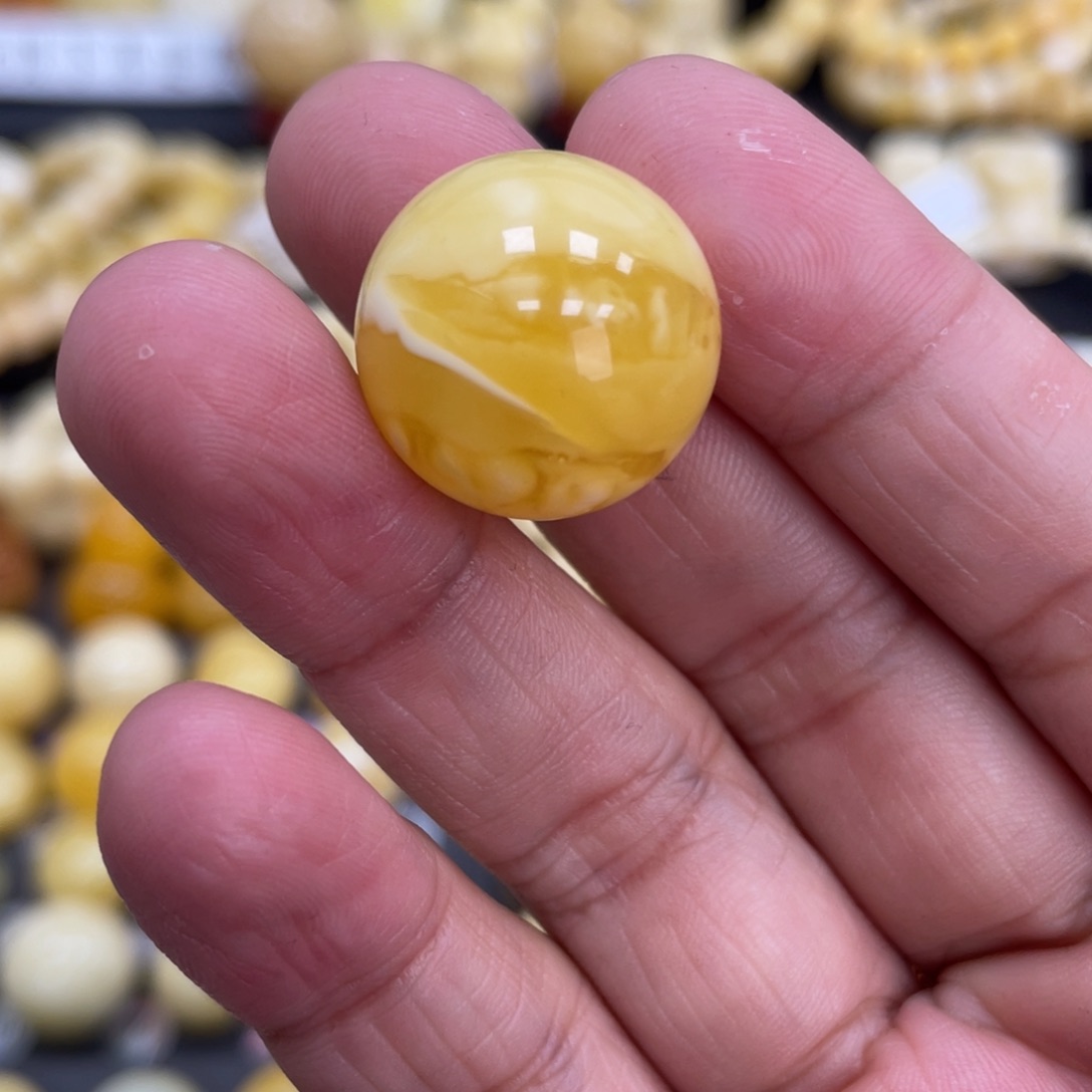 琥珀珠宝奇石未镶嵌19.2mm