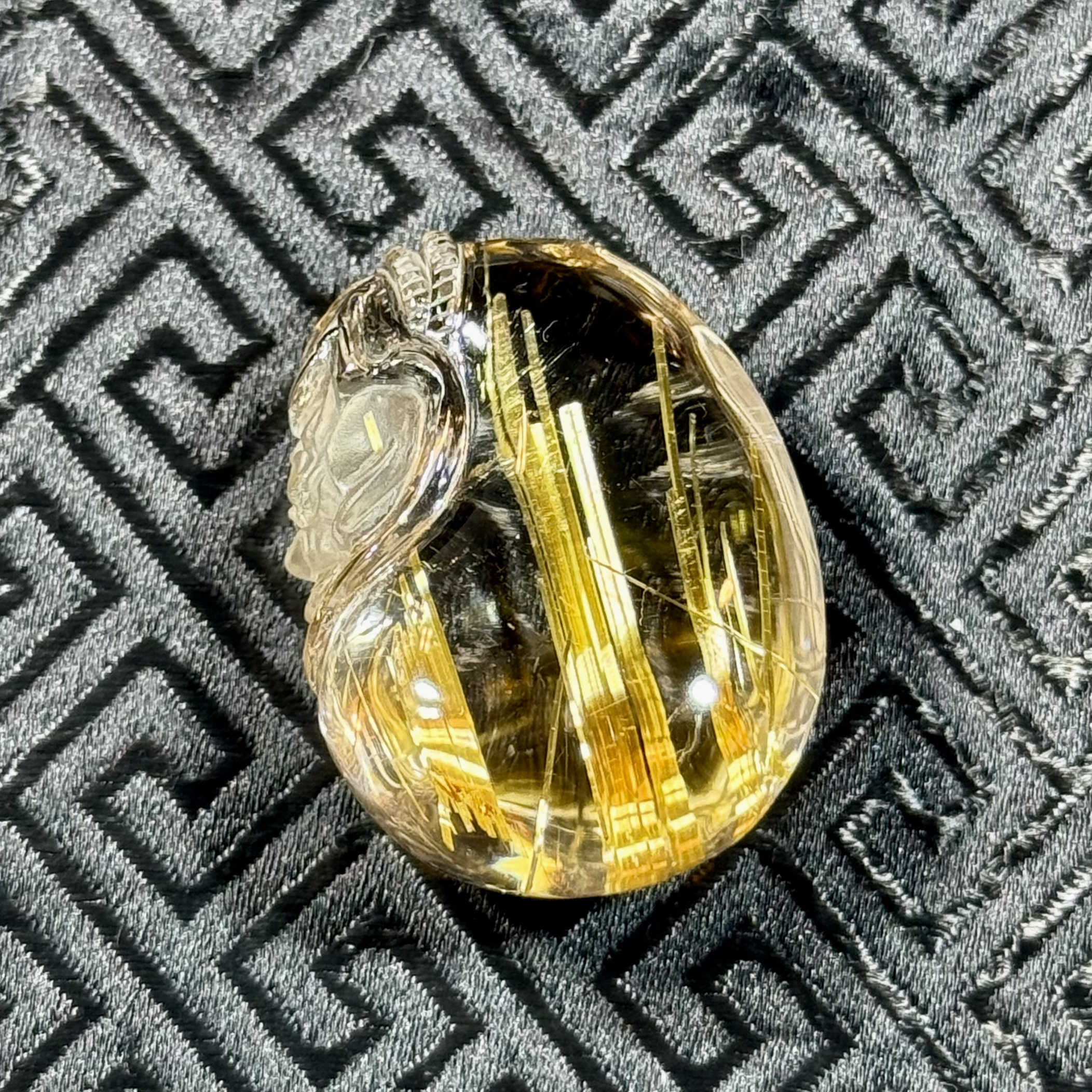 天然钛晶钱袋吊坠男女款项链钛晶钱袋貔貅吊坠时尚饰品情侣款