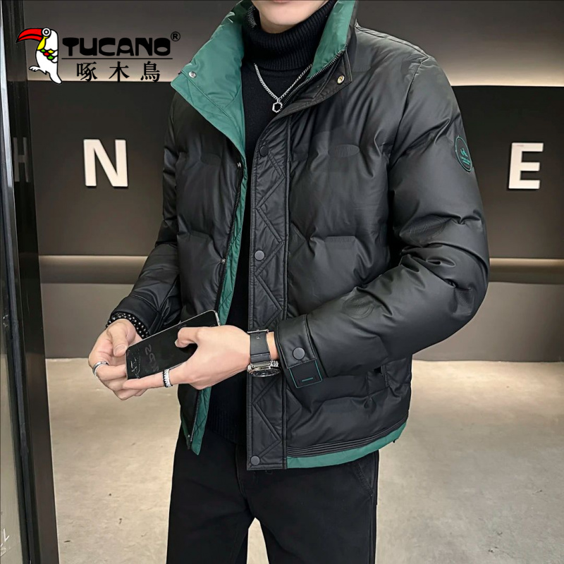 TUCANO/啄木鳥立领白鸭绒外穿保暖男士短款潮流韩版休闲百搭外套