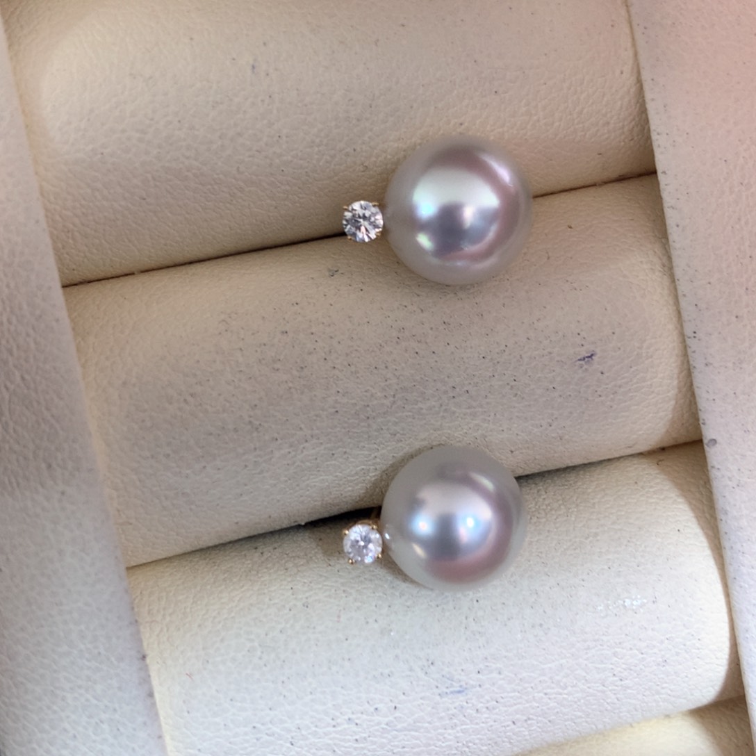 海水珍珠耳饰18K金镶嵌