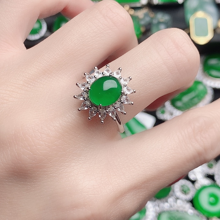 翡翠未镶嵌戒指戒指