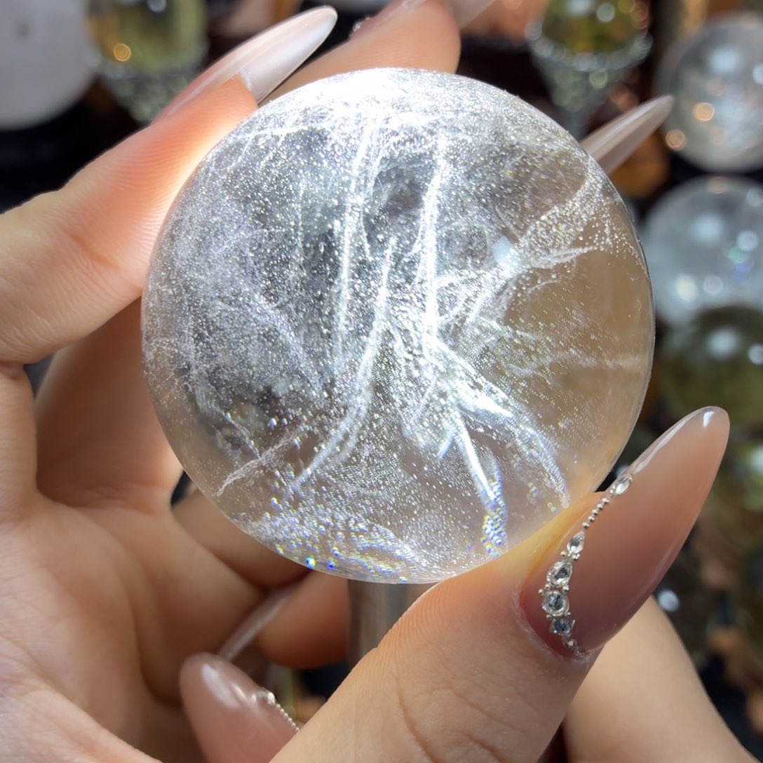 水晶未镶嵌珠宝半成品白水晶5.35cm