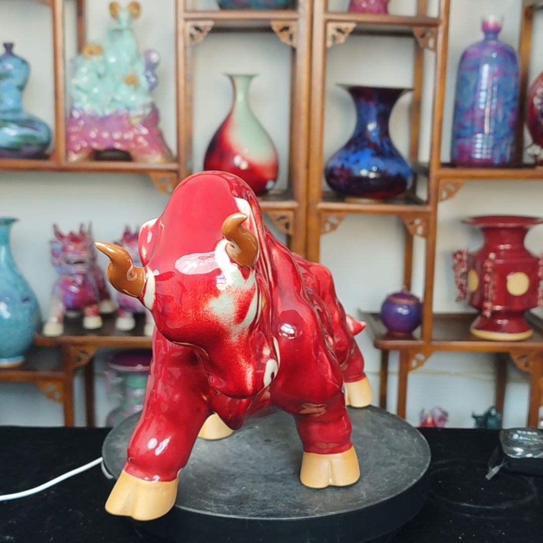 摆件钧瓷摆件神后镇钧瓷