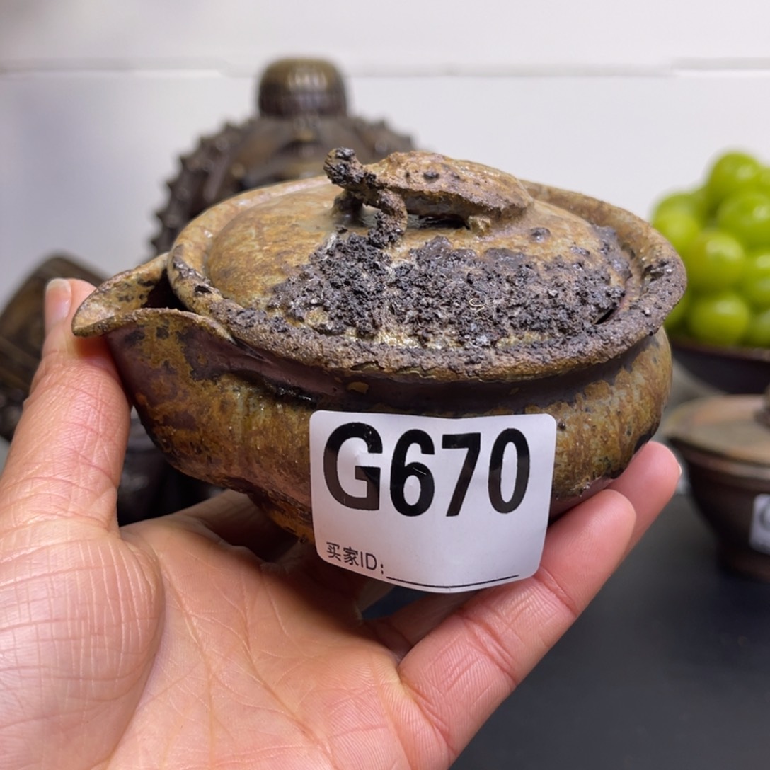 备前烧作品（宝瓶盖子和水台窑粘