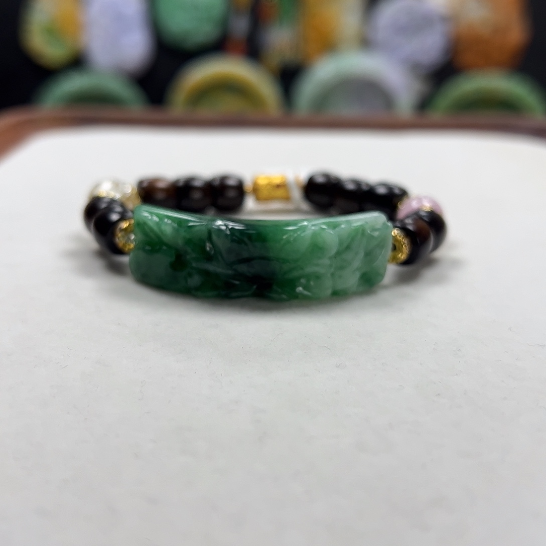 翡翠未镶嵌手链手牌