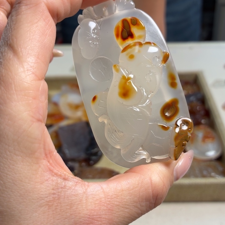 玛瑙/玉髓未镶嵌吊坠(不含链)