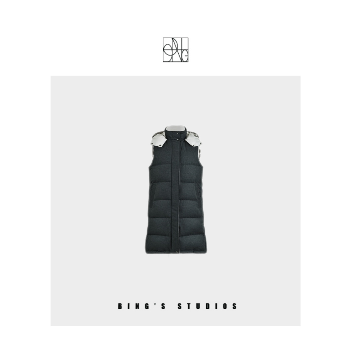  Bing Studios｜羊毛法兰绒双面穿马甲羽绒21QDY222