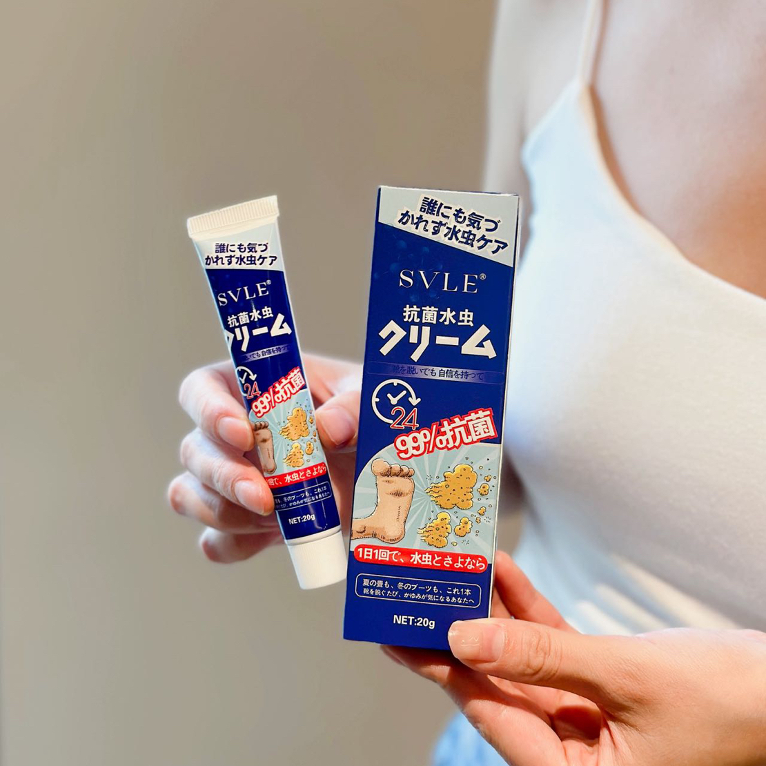 SVLE足部膏植物草本萃取安全温和舒缓肌肤外用乳膏 