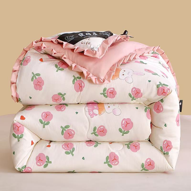 升级水洗棉大豆蛋白纤维被冬被加厚冬被春秋被学生被子四季通用被