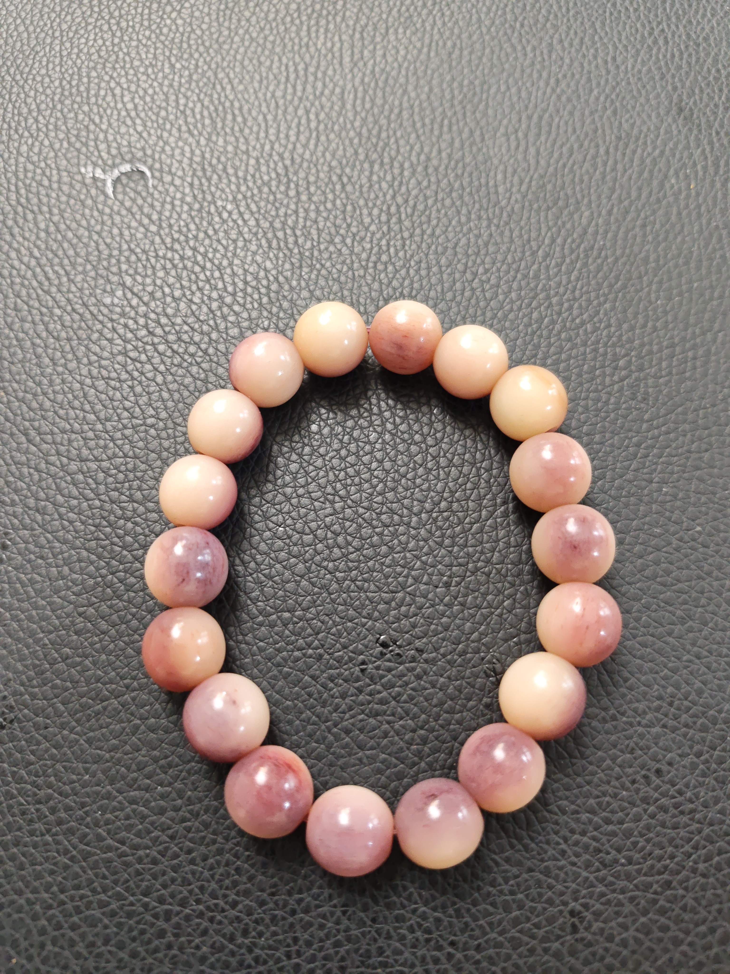 非金属陶瓷手链 男女士绕指柔学生盘玩单圈圆珠手串12mm时尚手串