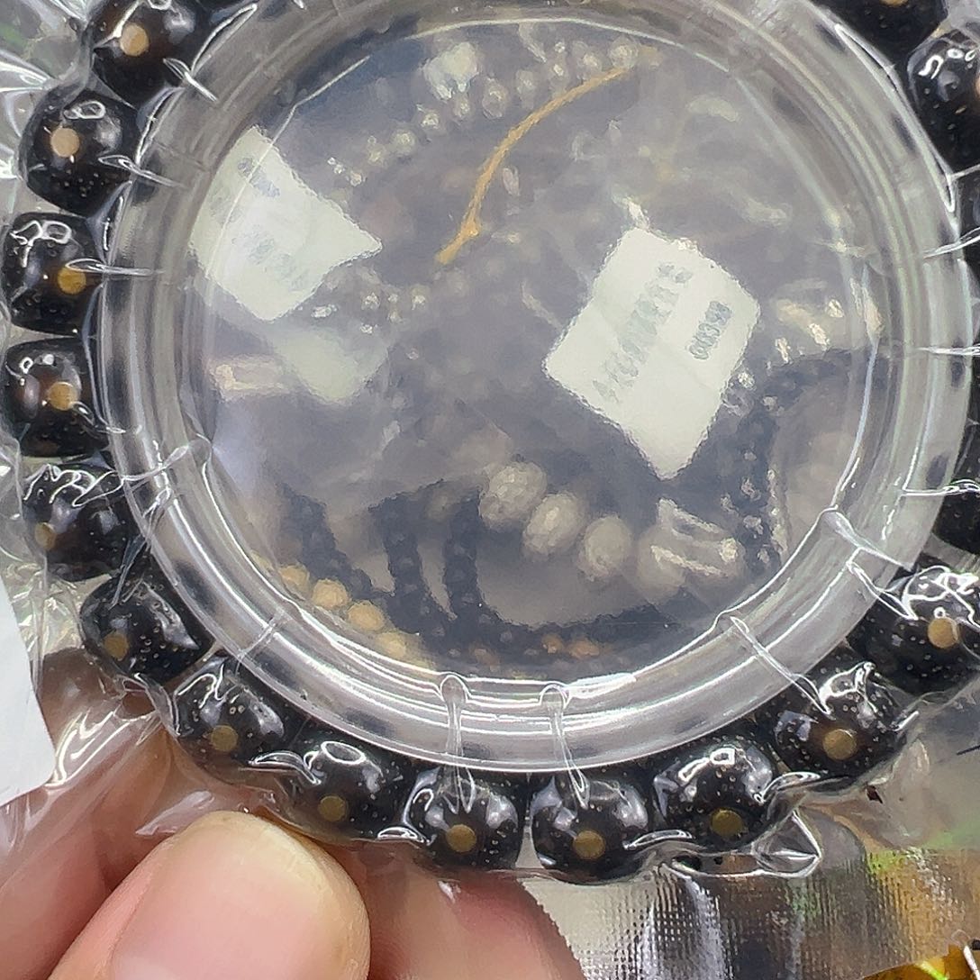手串星月菩提71黑金玉华星月菩提单圈10钉