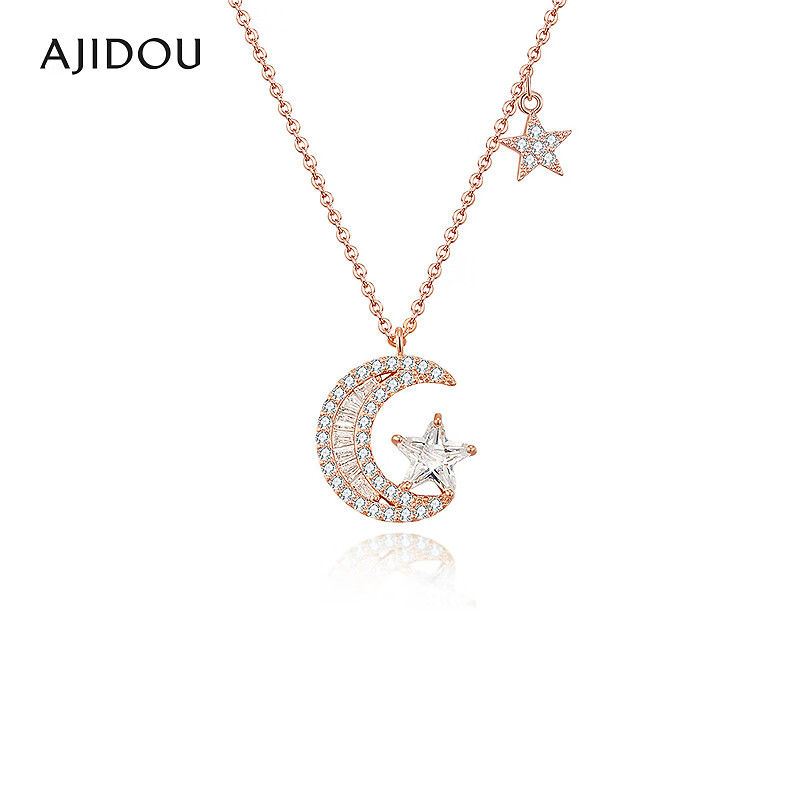 非金属合成锆石项链 铜合金合成锆石项链 AJIDOU阿吉豆项【YFX】