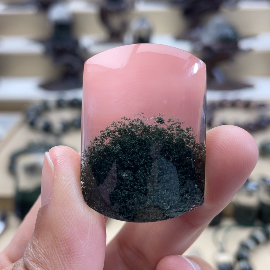 水晶颈饰未镶嵌绿幽灵吊坠