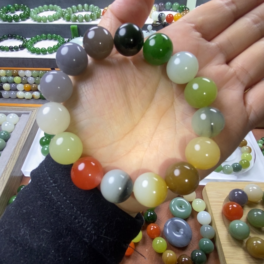 和田玉散珠卡14多宝