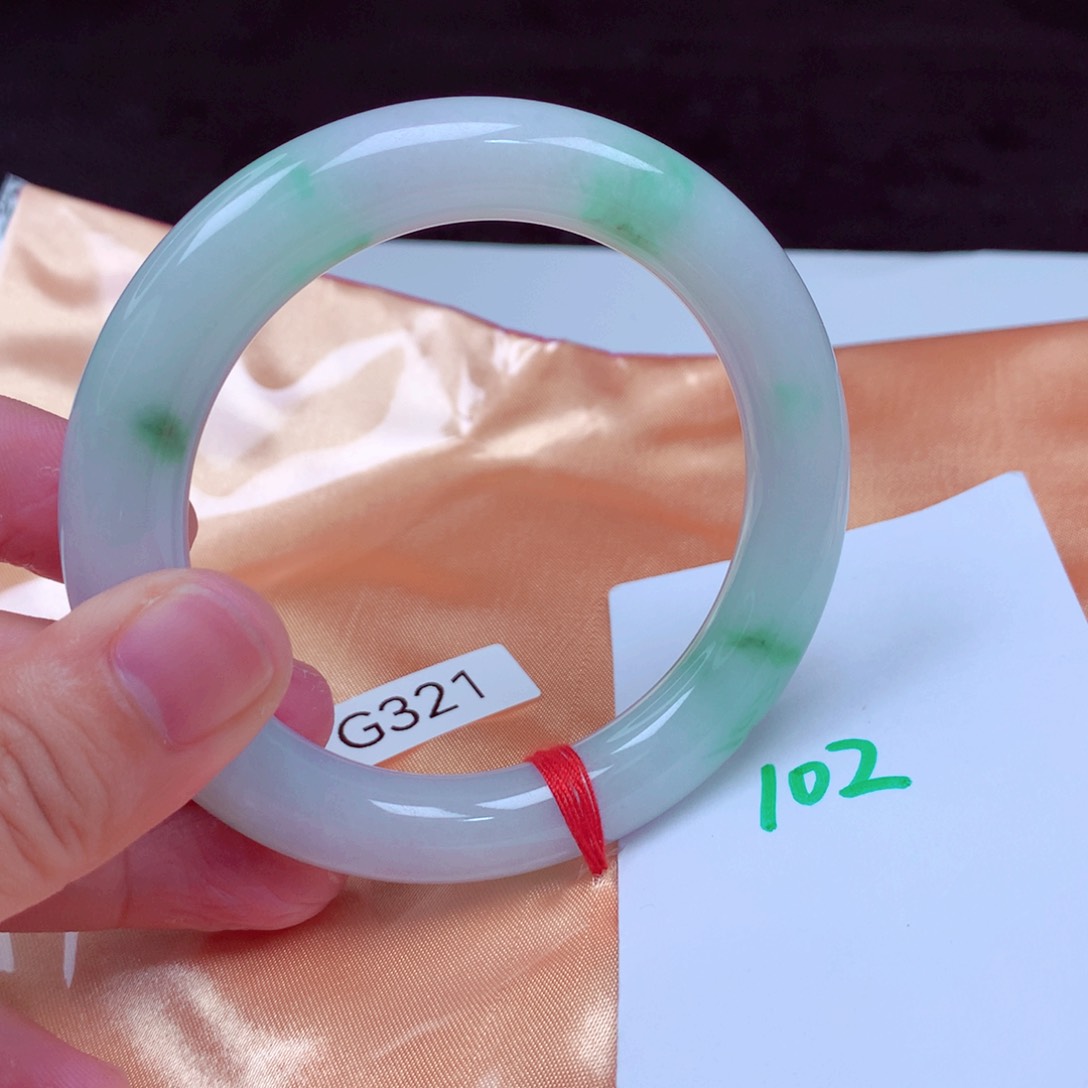 未镶嵌手镯翡翠缅甸天然A货翡翠手镯58.3圆条