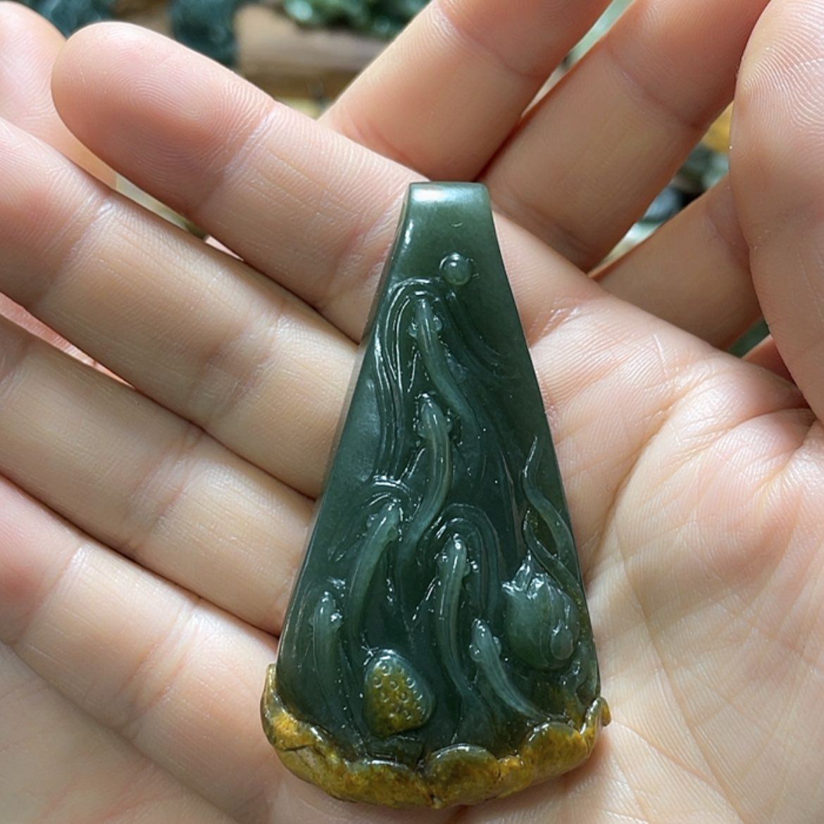 【闪购商品】岫岩河磨玉（透闪石质玉）挂件未镶嵌