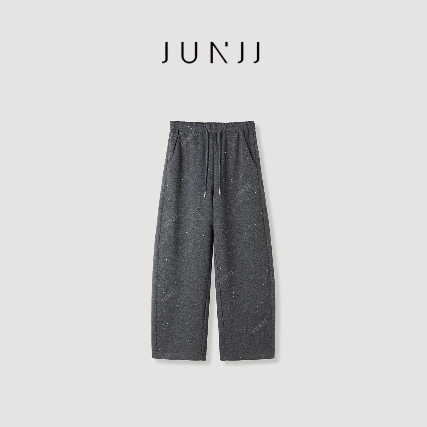 杰瑞【冬日冒险】星光香蕉裤羊毛亮片花纱立裁高腰显瘦百搭裤休闲裤