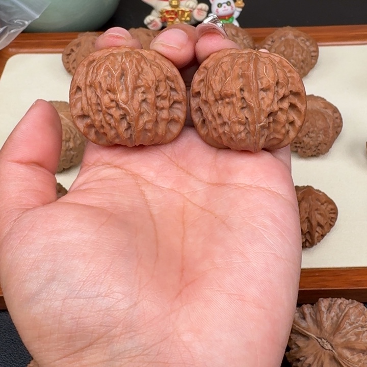 文玩核桃把件全品磨盘39