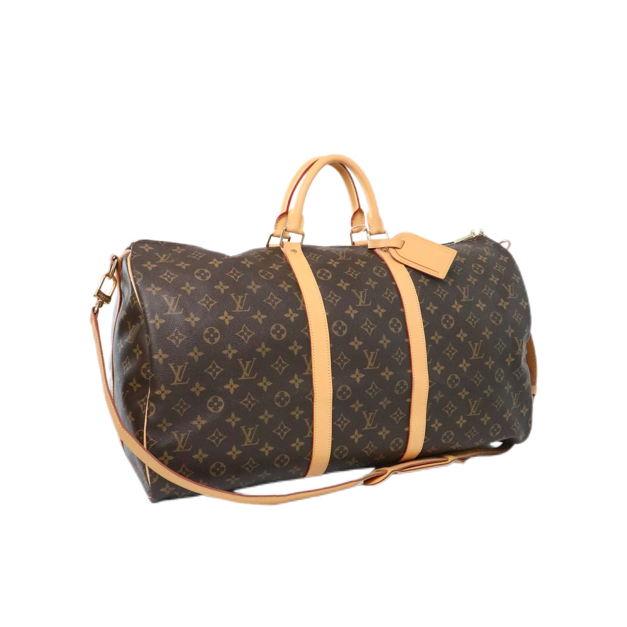 95新 LouisVuitton/路易威登  Keepall55老花拼植鞣革 旅行袋