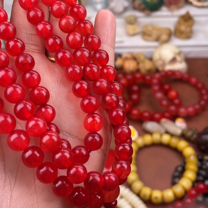 手串/手链驼骨青鱼石0.8/108人工养殖