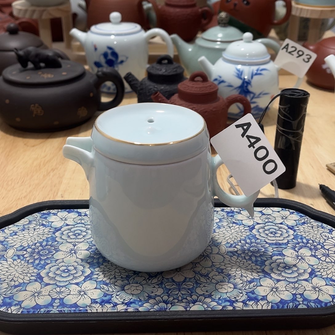 瓷片茶摆件工艺品摆件666