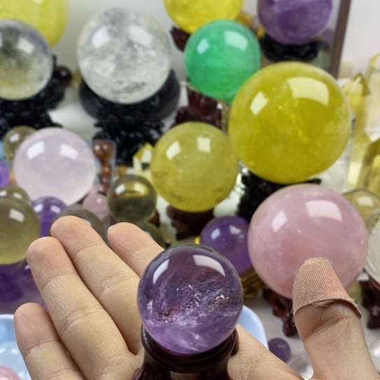 紫晶珠宝半成品未镶嵌水晶14号
