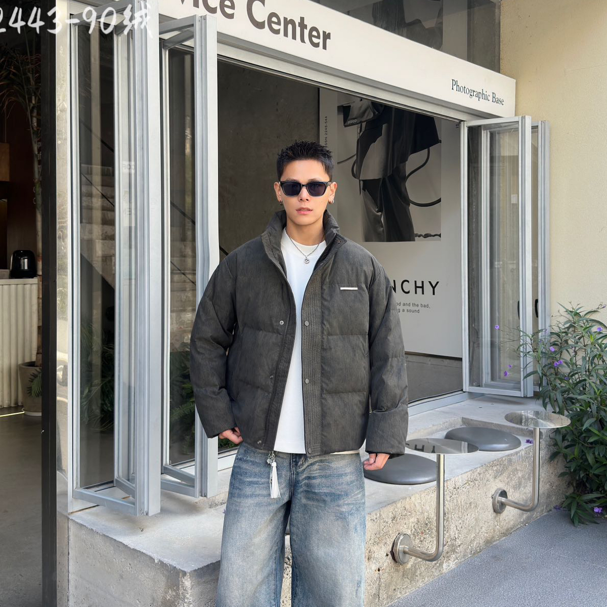 【2443潮牌90绒羽绒服】潮牌保暖防寒秋冬户外外套