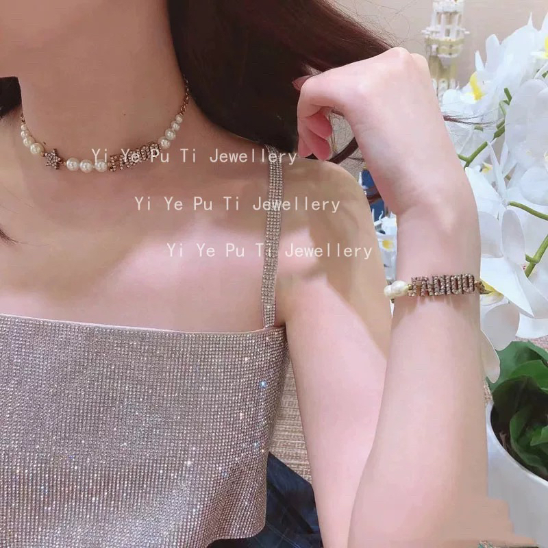 铜合金项链 气质时尚镶钻短款碎迪迪项链