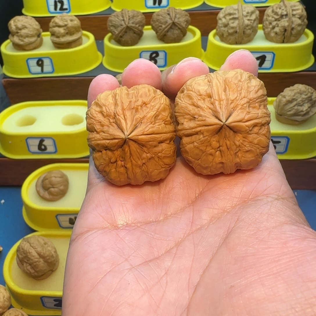 脑***子把件桃核粗劲四棱
