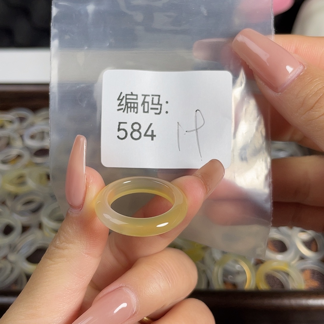 玛瑙/玉髓未镶嵌戒指584港19