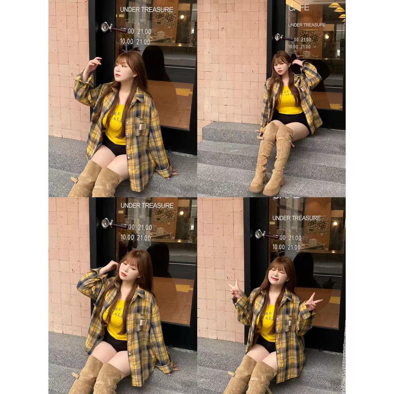 卤蛋公主【黄油吐司】微胖春秋长袖洋气时尚宽松韩版