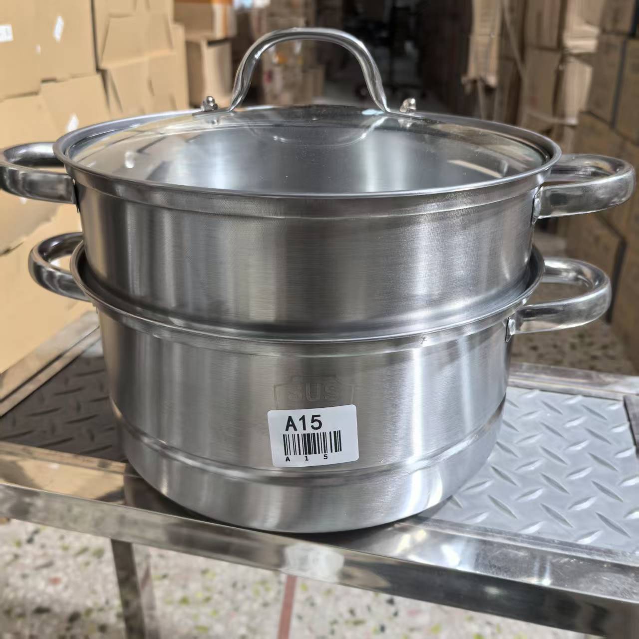 A15-26不锈锅 带蒸笼 家居用品