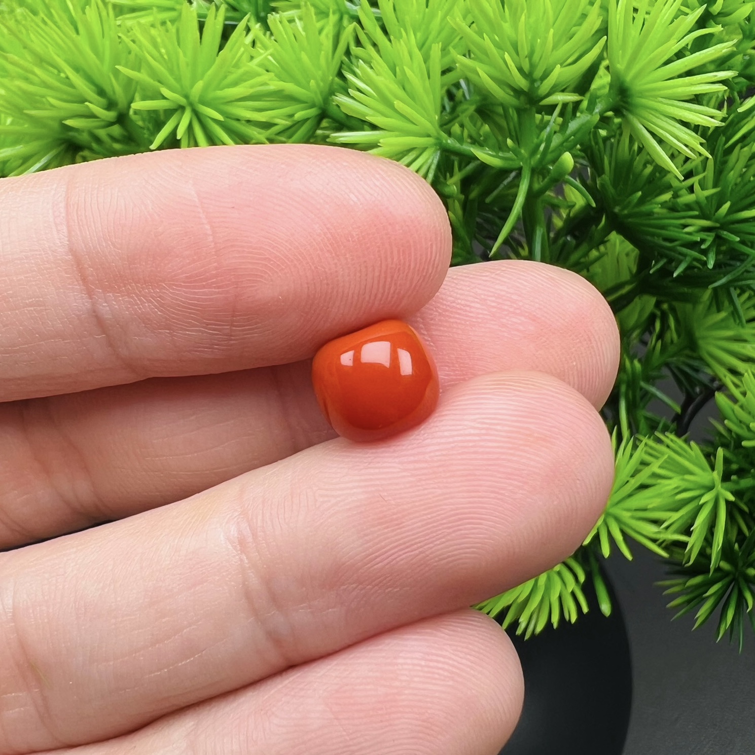 天然无优化南红玛瑙文玩配饰配珠DIY满色肉老型珠卡9*8mm多样性发