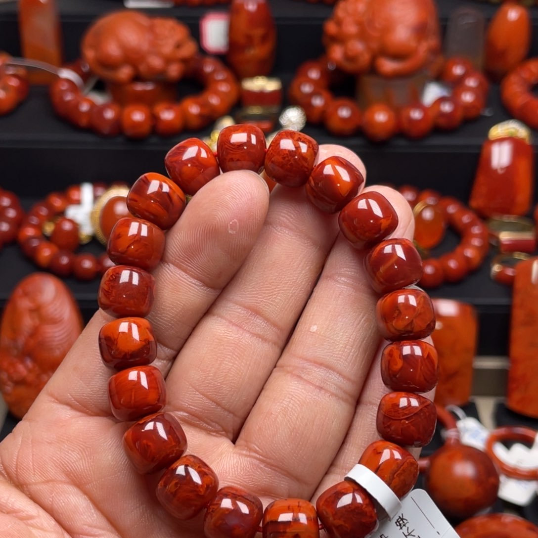 南红玛瑙珠宝奇石未镶嵌单圈10