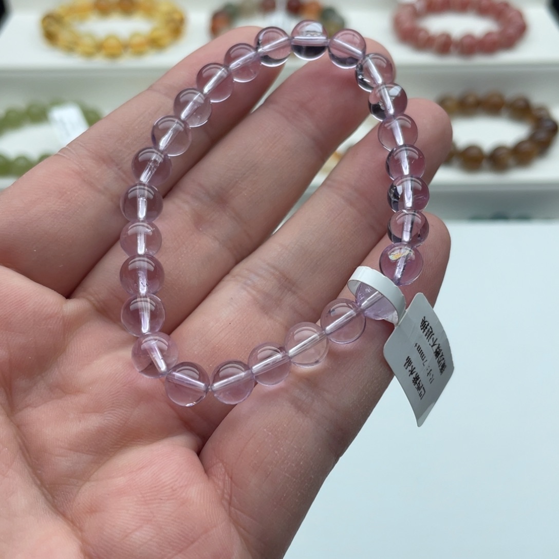 手链未镶嵌水晶玻利维亚紫水晶7mm