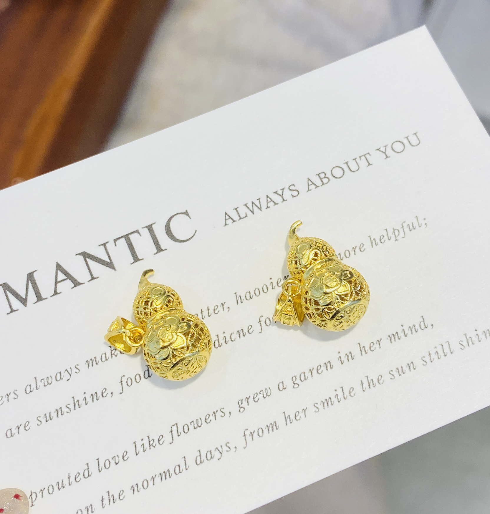 吊坠足银 足银990【黄色传承花丝葫芦吊坠】单吊坠