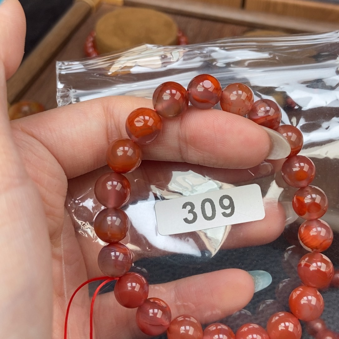 南红玛瑙未镶嵌手链卡9