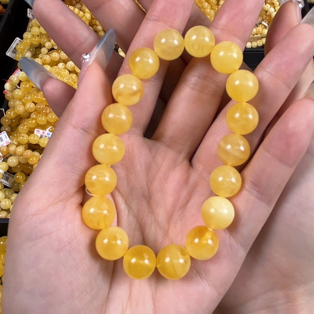 裸石琥珀未镶嵌溶洞妖花11+