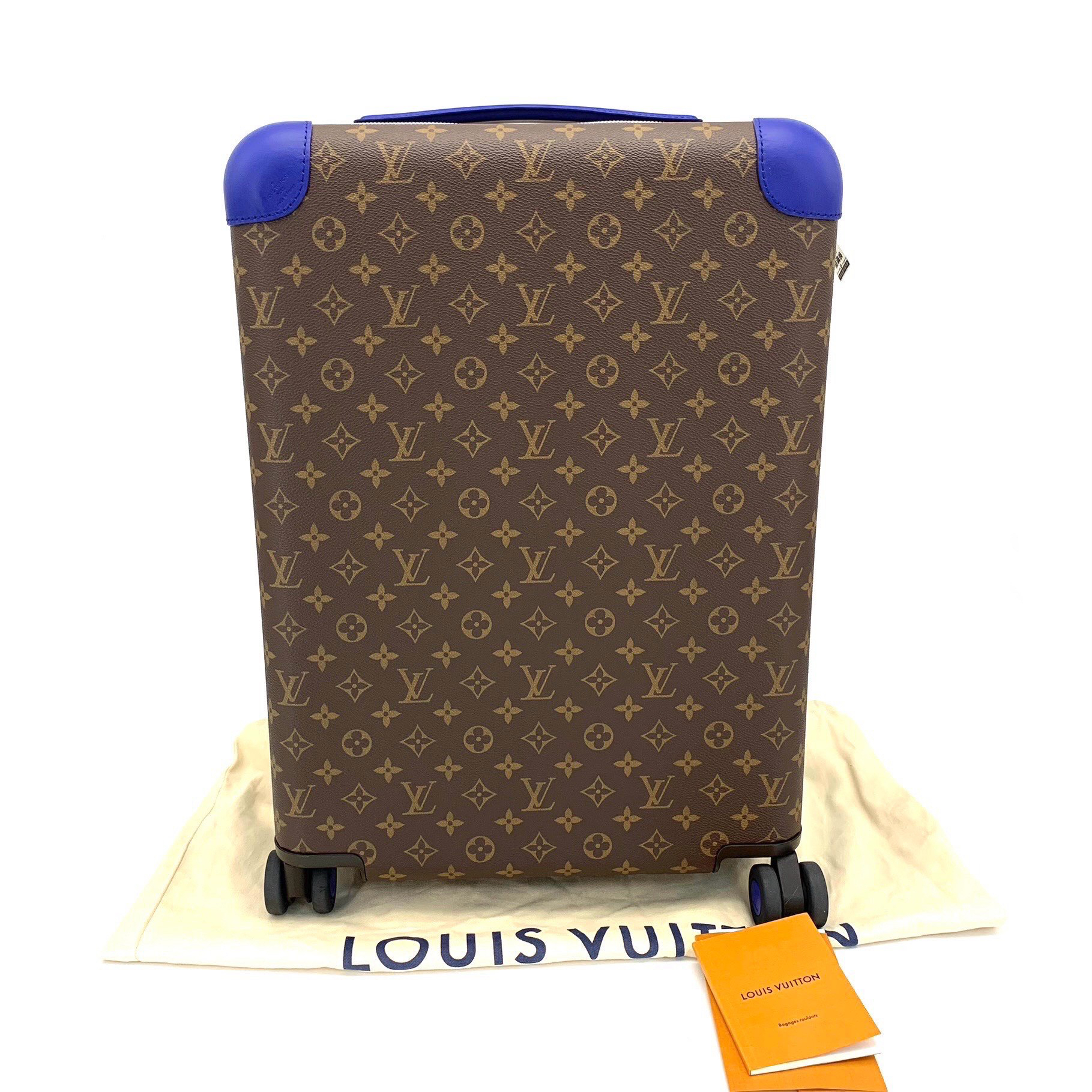 99新 LouisVuitton/路易威登 棕老花拼蓝色旅行箱 尺寸38/55 登机