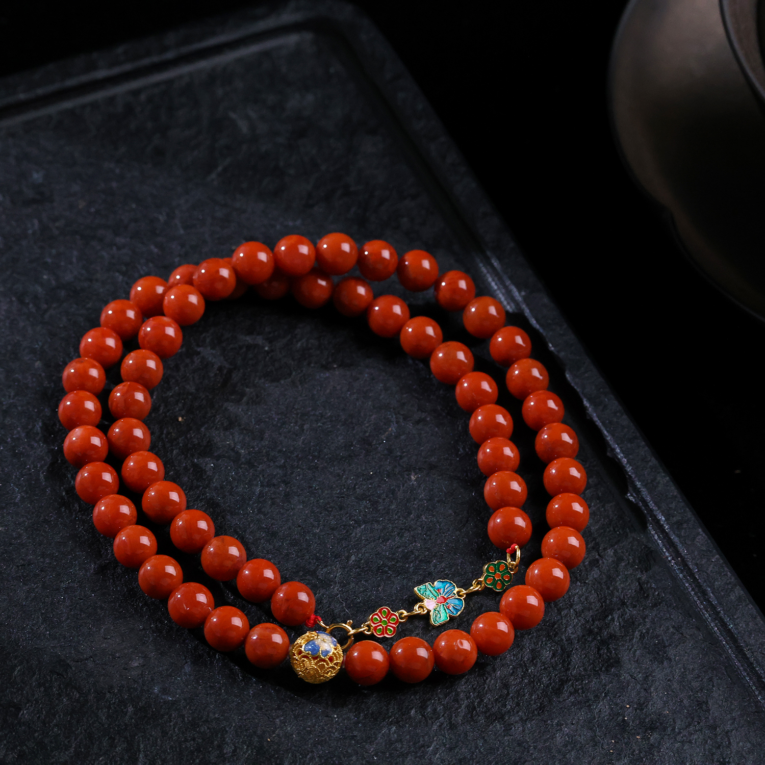 【酸酸专属】蝴蝶珠南红妈妈链项链  | 多样性发一 JR0018