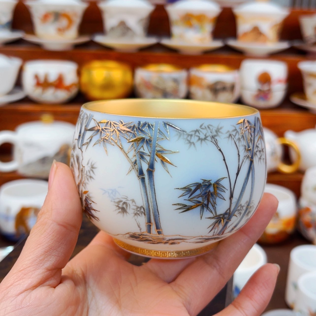 【闪购商品】高货羊脂玉瓷茶具