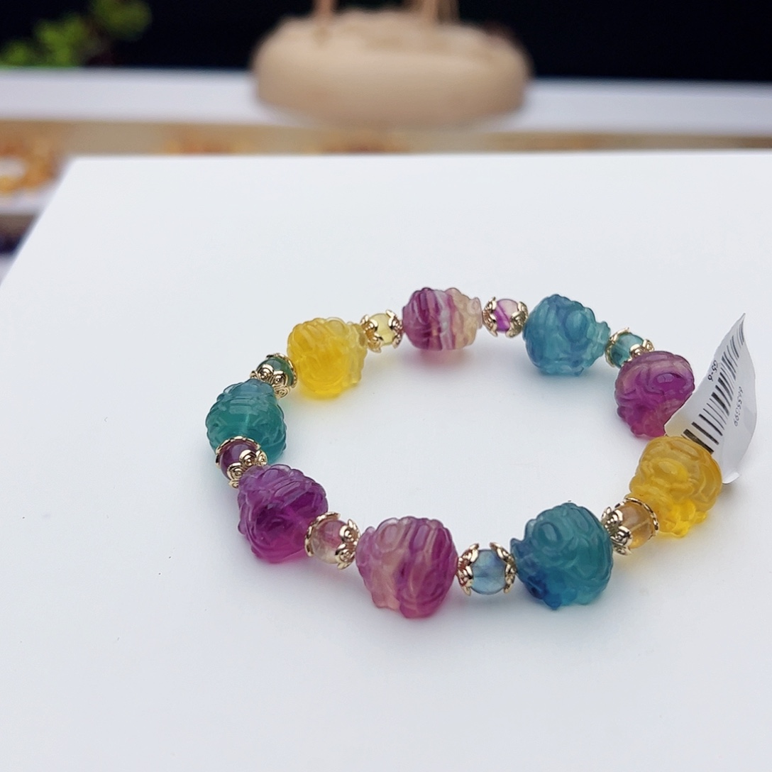 手链水晶未镶嵌萤石龙龟