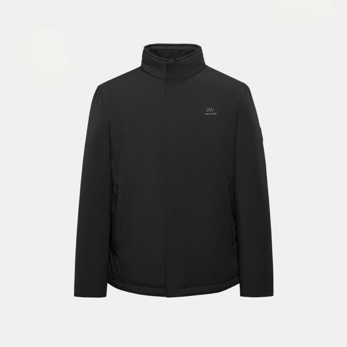 H侧柜黑色男士短款立领冬季羽绒服夹克