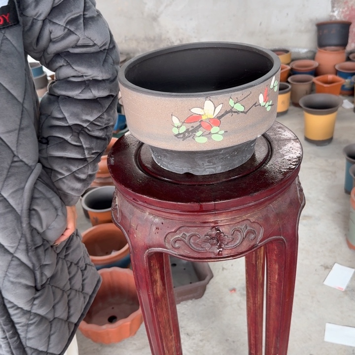 紫砂紫砂花盆口经